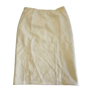 Geiger Women's Wool Pencil Skirt Size EU 40 Crean Color